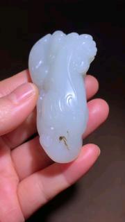 和田玉籽料貔貅把件,小手把,大挂件,白度佳,肉质细腻