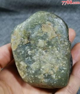 3808和田玉青花旱籽戈壁料原石230克